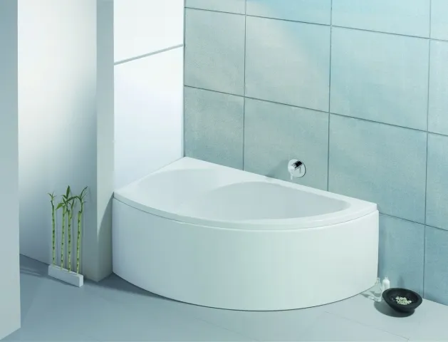 Hoesch Badewanne Spectra Eck 1700x1000 links mit loser Schürze, Weiß