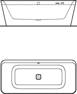 Ideal Standard freistehende Duo-Badewanne Tonic II m.Abl, m.Füller, 180x80cm Weiß – Bild 3