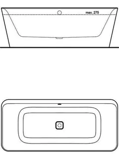Ideal Standard freistehende Duo-Badewanne Tonic II m.Abl, m.Füller, 180x80cm Weiß – Bild 4