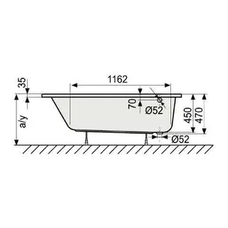 DS Kleinraumwanne Piccolo 163 750x500x1600 Weiß Glanz – Bild 2