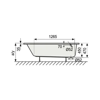 DS Kleinraumwanne Piccolo 173 750x500x1750 Weiß Glanz – Bild 2