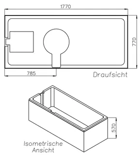 SD Wt Bette Ocean 1800x800 Überlauf hinten – Bild 2