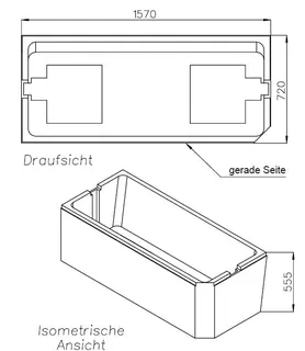 SD Wt Bette Profi-Form (g) 1600x750 KE links/FE rechts – Bild 2