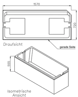 SD Wt Bette Profi-Form (s) 1600x750 KE rechts/FE links – Bild 2