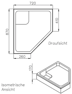 SD Wt BetteCaro (5-eck) 900x750x65 – Bild 2