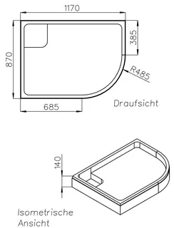 SD Wt BetteCorner viertelrund 900x1200x35 – Bild 2