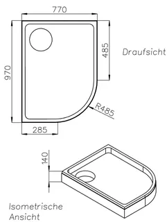 SD Wt BetteCorner viertelrund 1000x800x35 – Bild 2