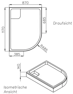 SD Wt BetteCorner viertelrund 1200x900x35