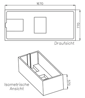 SD Wt KA PURO/PURO STAR 1700x800 Ablauf Fußende – Bild 2