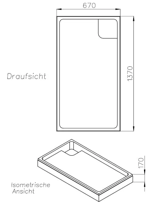 SD Wt KA Duschplan XXL 700x1400x65