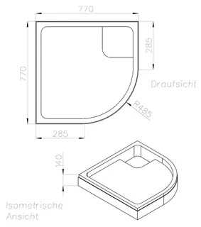 SD Wt KA Zirkon (viertelrund) 800x800x35 – Bild 2