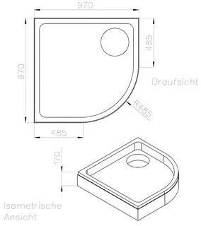 SD Wt KA Zirkon (viertelrund) 1000x1000x65 – Bild 2