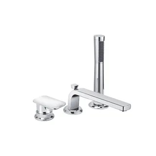 KLUDI E2 Wannen/Brause Armatur, Standmontage 220mm chrom