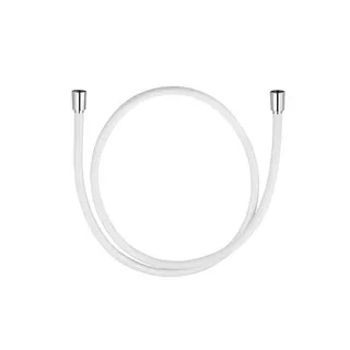KLUDI SUPARAFLEX WHITE Brauseschl. L=125 mit verchromten konischen Muttern weiß