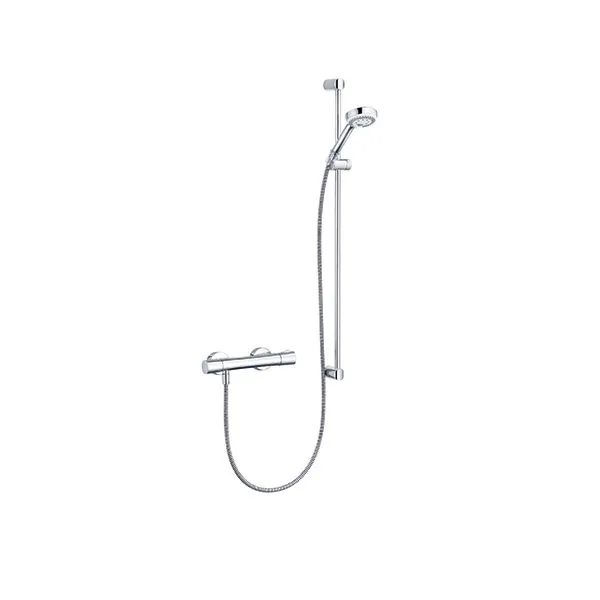 KLUDI LOGO Shower-Duo Wandstange 900mm chrom mit Brausethermostat