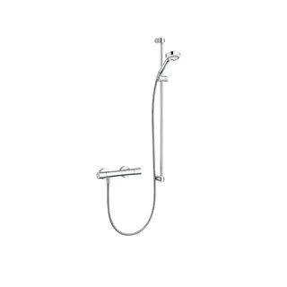KLUDI LOGO Shower-Duo Wandstange 900mm chrom mit Brausethermostat
