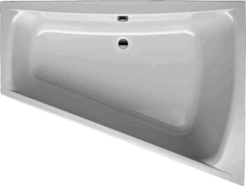 SF 170 U rechts weiß Überlauf rechts Trapezbadewanne 1700x1300/650