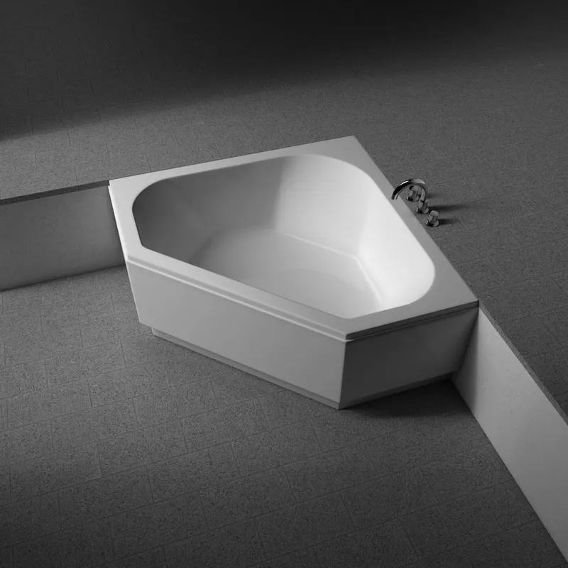 Koralle Badewanne T200 145-Eck Acryl Eckwanne 1450x2041x450 weiß Überlauf vorn