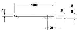 Duravit D-Code Duschwanne, Rechteckig, 1000x700x85 mm, Weiß, Sanitäracryl – Bild 4