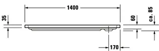 Duravit D-Code Duschwanne, Rechteckig, 1400x700x85 mm, Weiß, Sanitäracryl – Bild 4