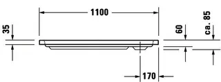 Duravit D-Code Duschwanne, Rechteckig, 1100x750x85 mm, Weiß, Sanitäracryl, Anti – Bild 3