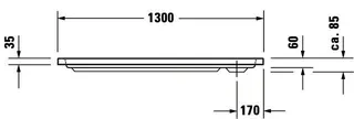 Duravit D-Code Duschwanne, Rechteckig, 1300x750x85 mm, Weiß, Sanitäracryl – Bild 4