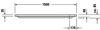 Duravit D-Code Duschwanne, Rechteckig, 1500x750x85 mm, Weiß, Sanitäracryl – Bild 4