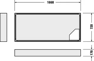 Duravit D-Code Duschwanne, Rechteckig, 1700x750x85 mm, Weiß, Sanitäracryl, Anti – Bild 4