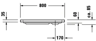 Duravit D-Code Duschwanne, Quadratisch, 800x800x85 mm, Weiß, Sanitäracryl – Bild 4