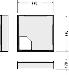Duravit D-Code Duschwanne, Quadratisch, 800x800x85 mm, Weiß, Sanitäracryl – Bild 5