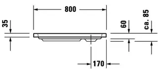 Duravit D-Code Duschwanne, Quadratisch, 800x800x85 mm, Weiß, Sanitäracryl, Antis – Bild 5