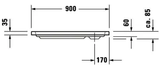 Duravit D-Code Duschwanne, Quadratisch, 900x900x85 mm, Weiß, Sanitäracryl, Antis – Bild 3