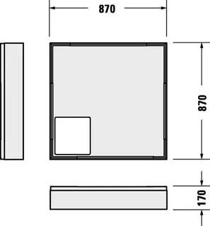Duravit D-Code Duschwanne, Quadratisch, 900x900x85 mm, Weiß, Sanitäracryl, Antis – Bild 4