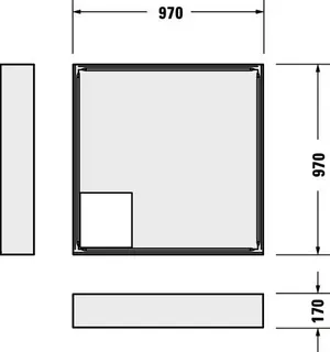 Duravit D-Code Duschwanne, Quadratisch, 1000x1000x85 mm, Weiß, Sanitäracryl – Bild 5