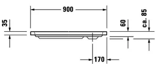 Duravit D-Code Duschwanne, Rechteckig, 900x750x85 mm, Weiß, Sanitäracryl, Antis – Bild 3