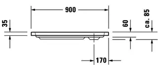 Duravit D-Code Duschwanne, Rechteckig, 900x800x85 mm, Weiß, Sanitäracryl – Bild 4