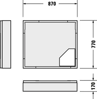 Duravit D-Code Duschwanne, Rechteckig, 900x800x85 mm, Weiß, Sanitäracryl – Bild 5