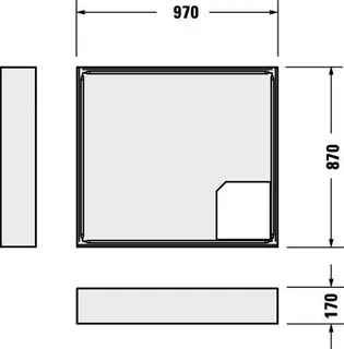 Duravit D-Code Duschwanne, Rechteckig, 1000x900x85 mm, Weiß, Sanitäracryl – Bild 5