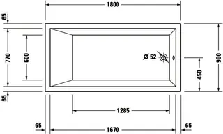 Duravit Starck Badewanne 1800x900 Einbau Rückenschr.1 Variabel, Weiß – Bild 3