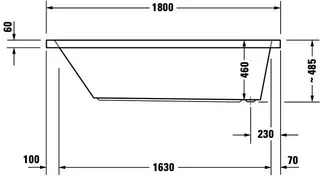 Duravit Starck Badewanne 1800x900 Einbau Rückenschr.1 Variabel, Weiß – Bild 5