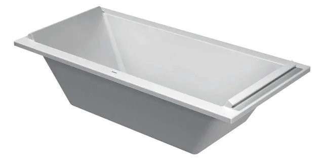 DU Starck Badewanne 1900x900 Einbau Mittelabl.,Rückenschr. 2 L/R, Weiß