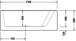 Duravit Paiova Badewanne Tpz 1700x1000 Einbau Angef.Acrylverkl. Rückens.1 Rechts Weiß – Bild 4