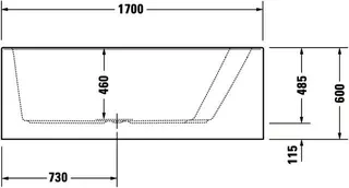Duravit Paiova Badewanne Tpz 1700x1300 Einbau Angef.Acrylverkl. Rückens.1 Rechts Weiß – Bild 4
