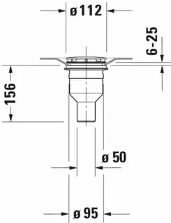 Duravit Duschwannenablauf, Abgang senkrecht Ablaufdurchmesser 90mm, chrom – Bild 2