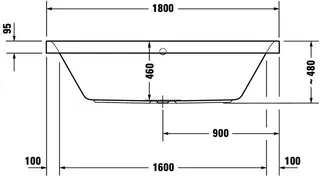 Duravit Happy D.2 Badewanne 1800x800 Einbauversion Rückenschr. 2 Pos. L/R Weiß – Bild 4