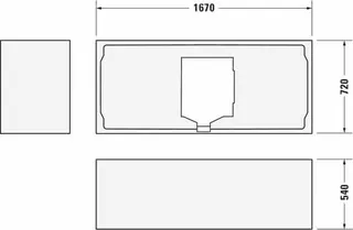 Duravit Happy D.2 Badewanne 1700x750 Einbauversion Rückenschr.1 Pos.L, Weiß – Bild 5