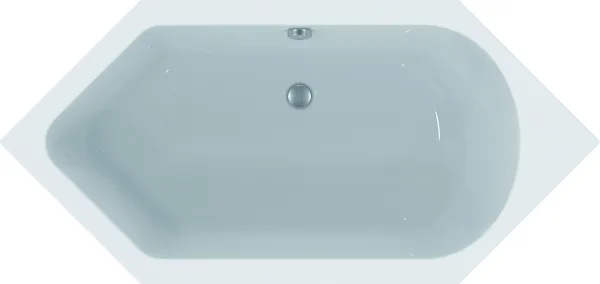 sanibel 1001-Acryl-Sechseckbadewanne A14 1900x900x450mm weiß