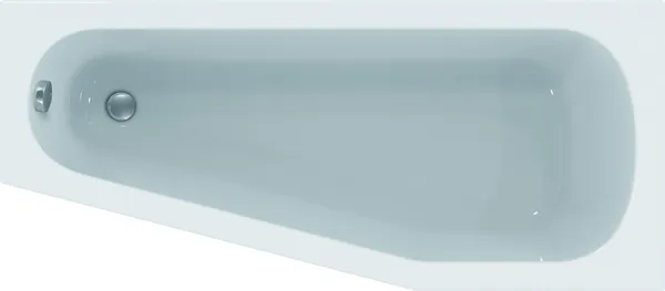 sanibel 1001-Acryl-Raumsparbadewanne A14 1600x700x450mm rechts weiß