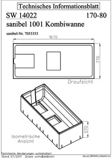 sanibel Wannenträger für sanibel 1001- Acryl-Badew Kombi 2ger Seiten 1700x800mm – Bild 2
