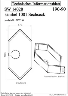 sanibel Wannenträger für sanibel 1001- Acryl-Badewanne Sechseck 1900x900mm – Bild 2